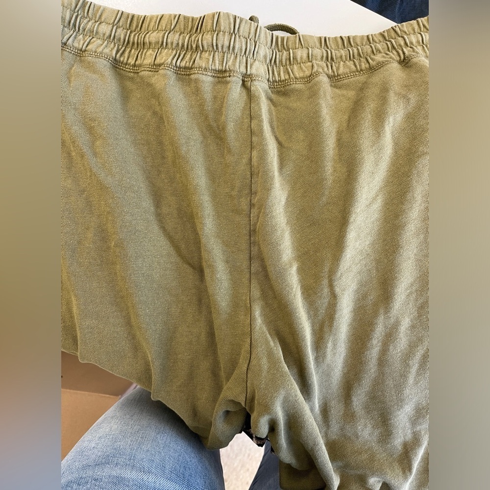 J.Crew Magic Rinse™  Olive Green Jogger Pant Reimagined French Terry Cloth Sz L - Picture 8 of 12